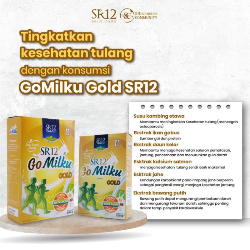 

GOMILKU SR12 GOLD 200 GRAM | Susu Kambing untuk Lansia | Susu Kesehatan