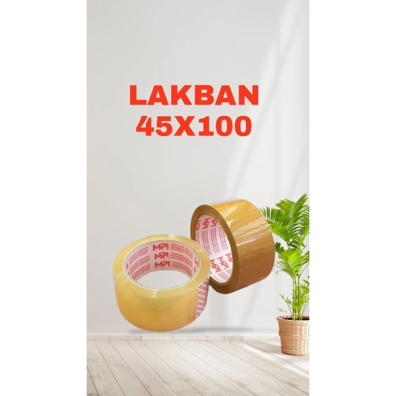 

Lakban Bening Coklat 45mm x 100 Yard
