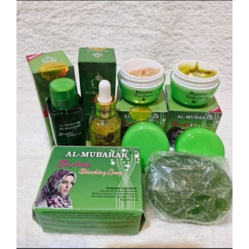 Palet Al mubarak 5 in 1( Toner.serum.cream day.cream.sabun batang)