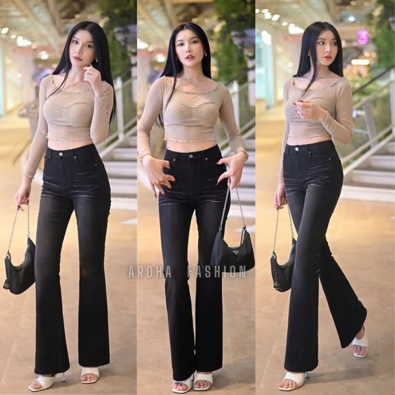 AF - Celana Cutbray Ara Jeans Highwaist Terbaru - Melar Premium