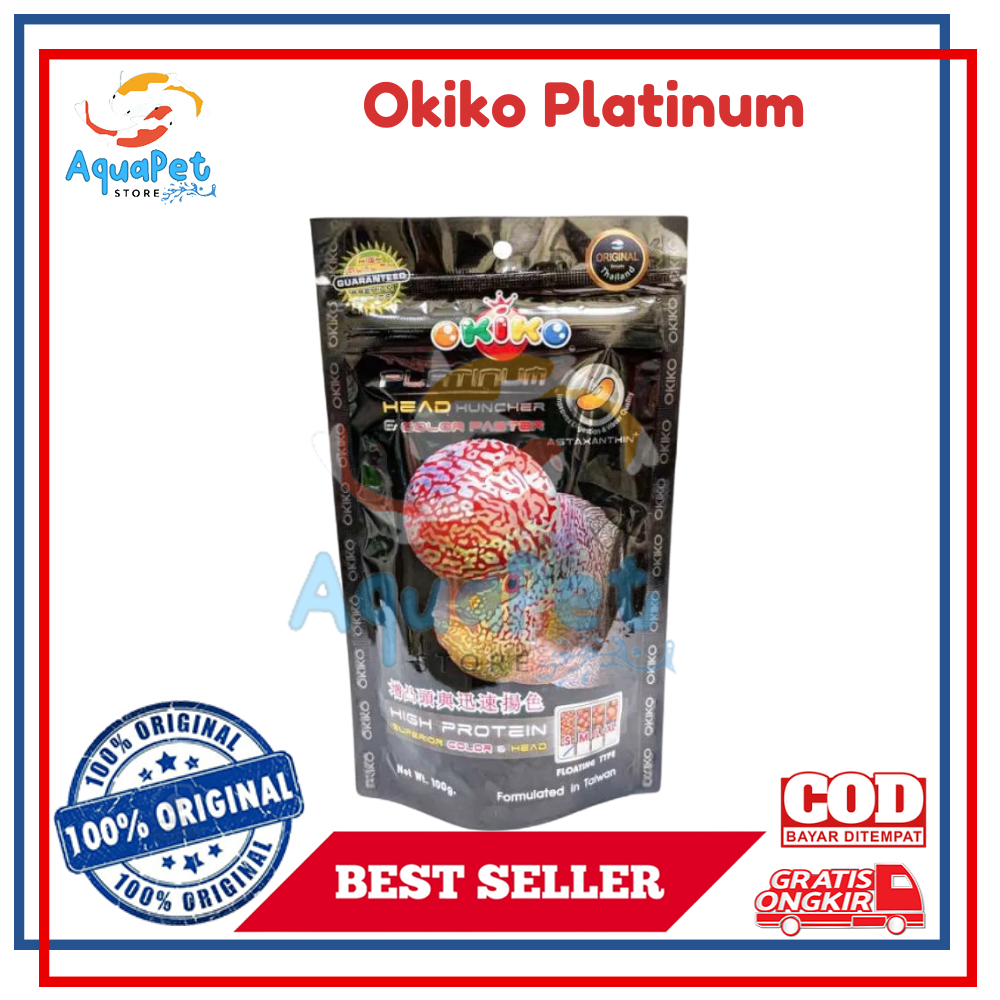 Okiko Platinum Makanan Ikan Lohan Pelet Ikan Lohan