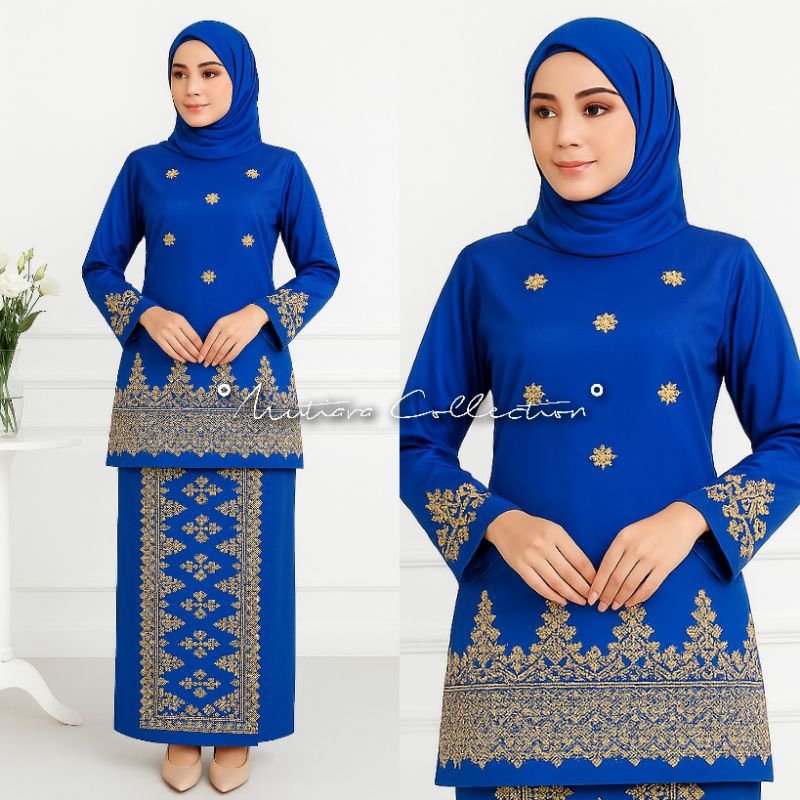 SETELAN BAJU KURUNG BORDIR SONGKET PUCUK REBUNG