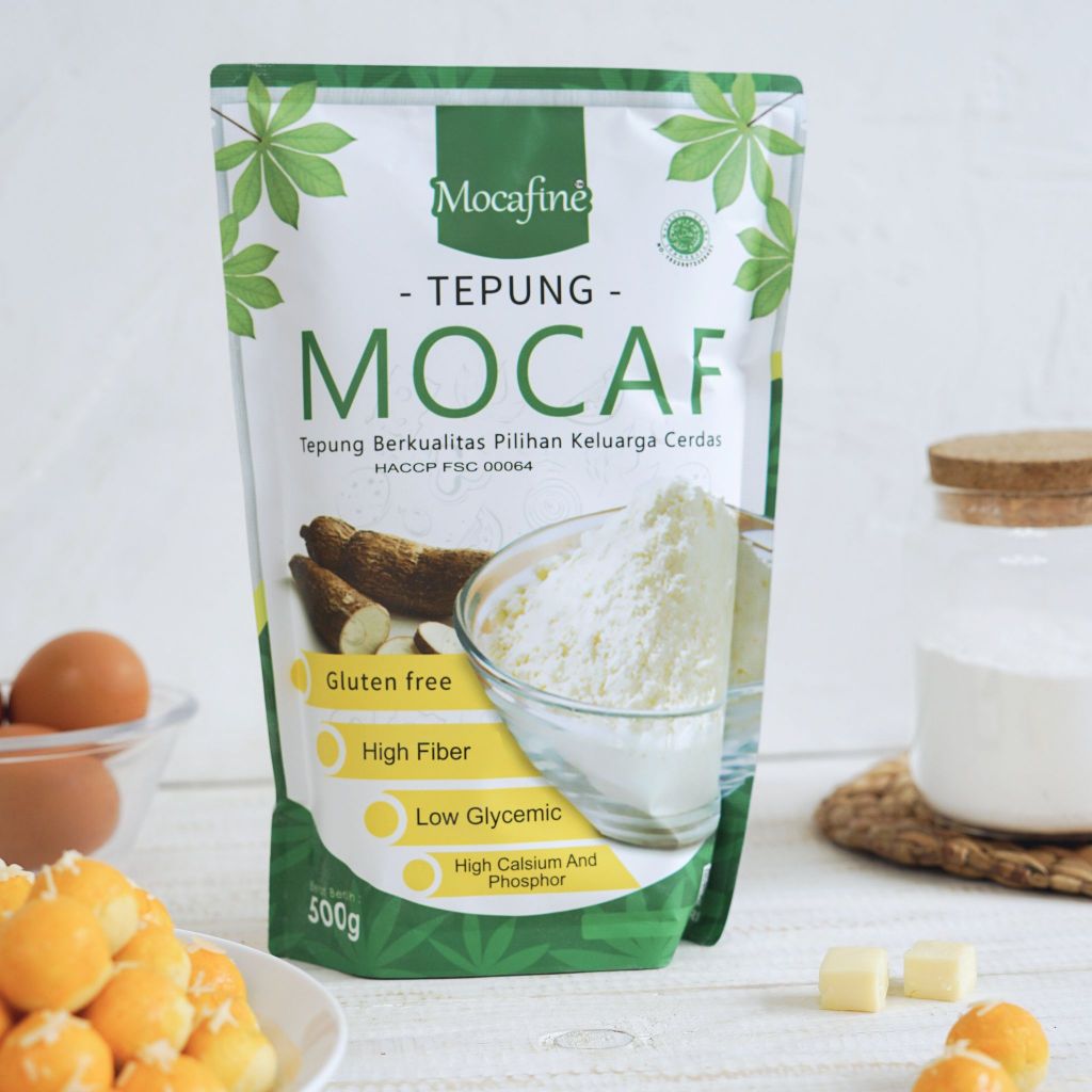 

MOCAFINE Tepung Mocaf Bebas Gluten - Halal - BPOM - HACCP - 500 gram