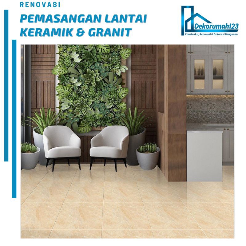 Pasang Lantai Keramik atau Granit  Model Standart