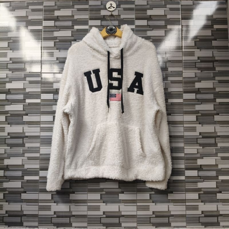 Hoodie Sherpa Luar Dalam USA