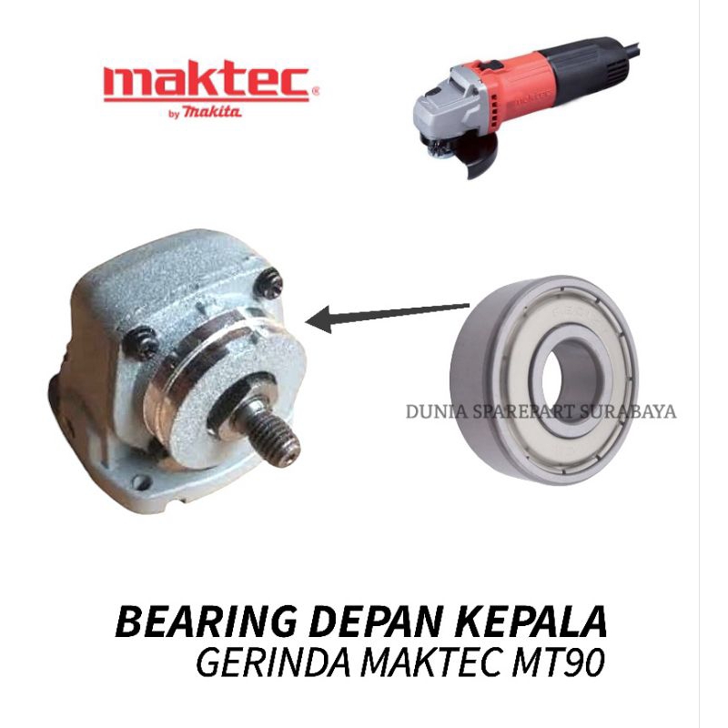 Bearing Laher Klaher Depan Kepala Gerinda MT90 Di Bagian Depan Kepala Mesin Gurinda Maktec MT 90