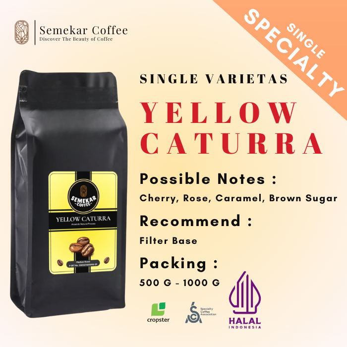 

Semekar Coffee - Yellow Caturra Kopi Anaerob Natural Roasted Beans - 500G & 1000G