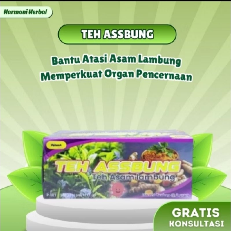 

Teh asam ambung teh assbung herbal alami 100%organik isi 20 kantong