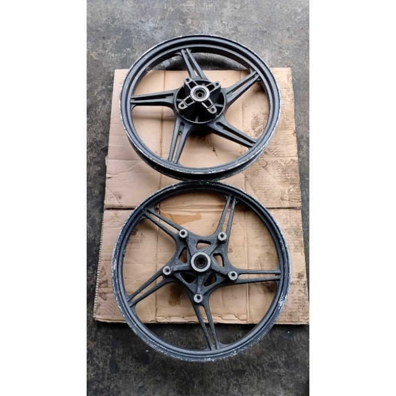 Velg racing kawasaki athlete depan belakang second original