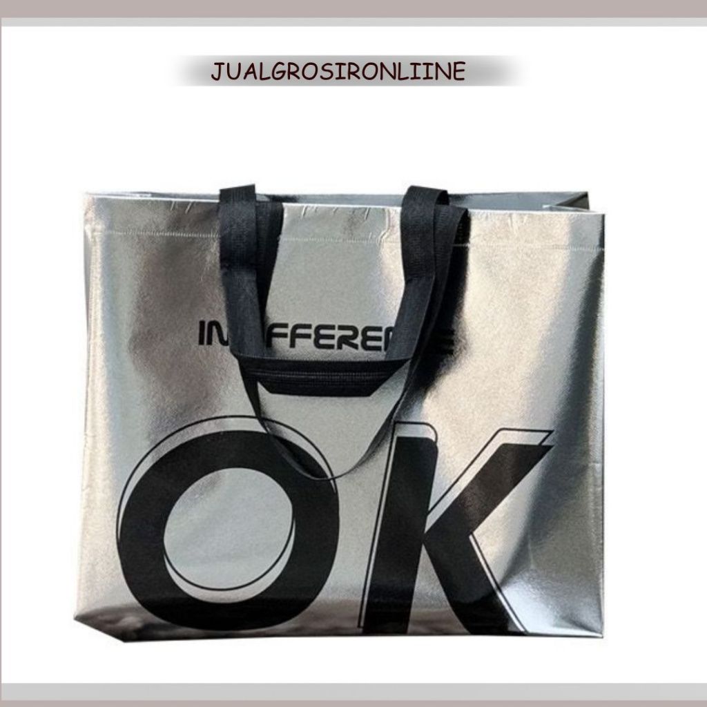 

Paper Bag Kain Ok Silver XL Tas Kantong Premium Goodie Bag Gift Bag Sovenir