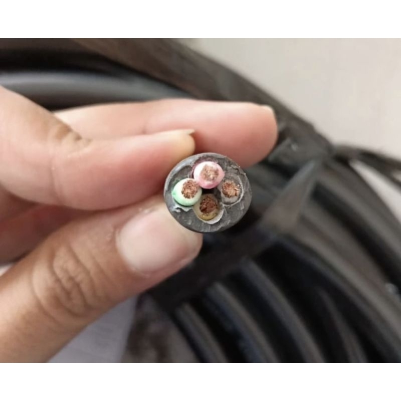 Kabel Listrik Hitam Serabut NYYHY 4 X 1.5 MM ( Ecer ) JEMBO NYYHY 4x1.5 mm2 Hitam Serabut