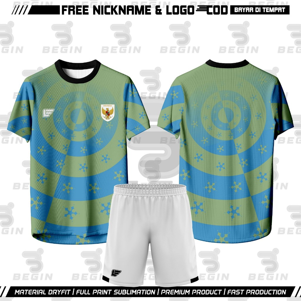 JERSEY TRAINING TIMNAS INDONESIA GREEN WCQ 2025 PRE-MACTH FULL PRINTING BISA PASANG NAMA DAN NO