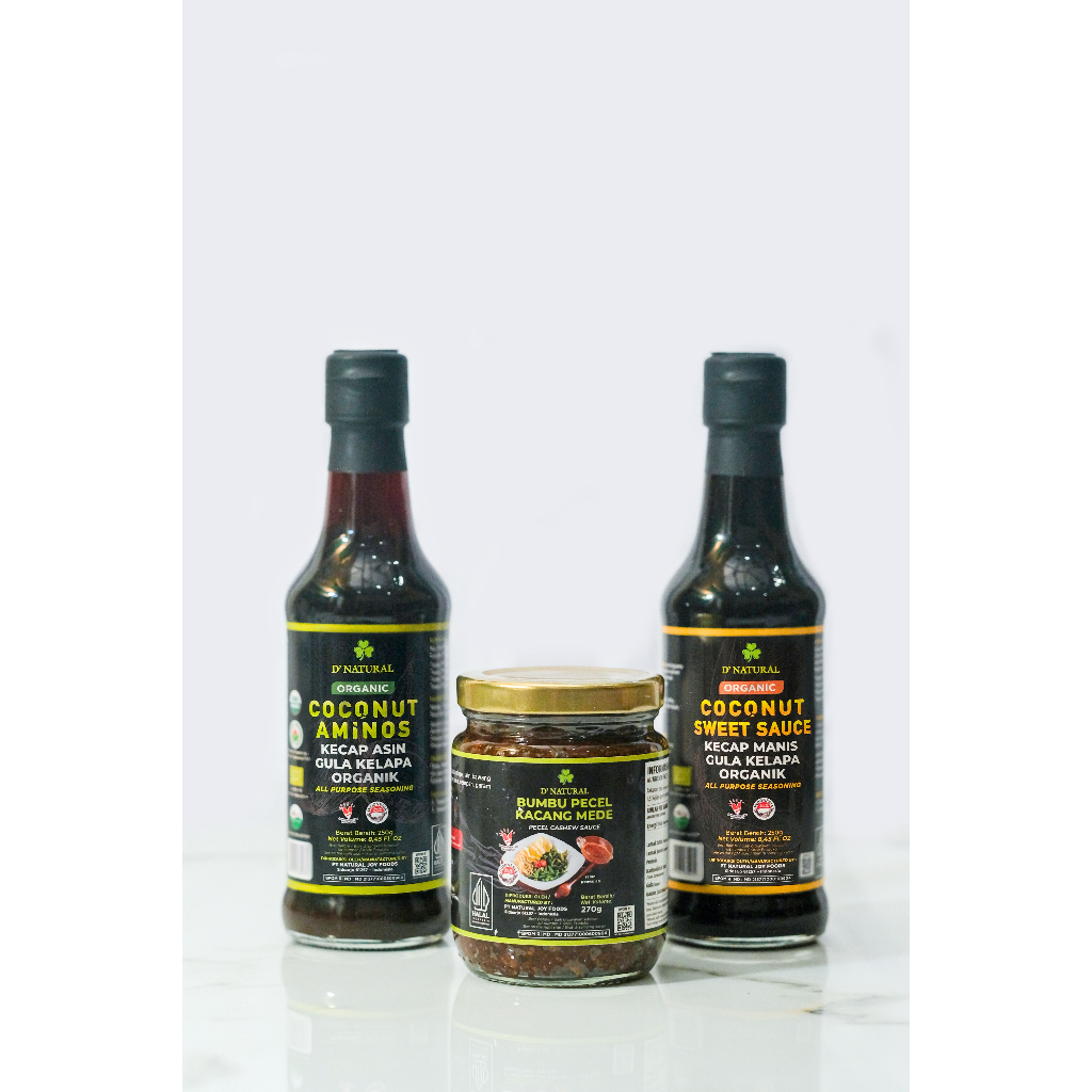 

Paket Bundling Nusantara Sehat Harian (Kecap Asin dan Kecap Manis dari Gula Kelapa + Bumbu Pecel Organik dari Kacang Mede