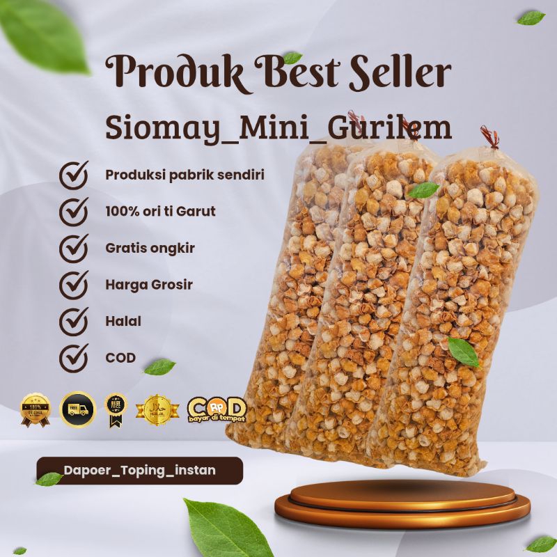 

Toping instan GURILEM SIOMAY MINI isi 1kg free kardus