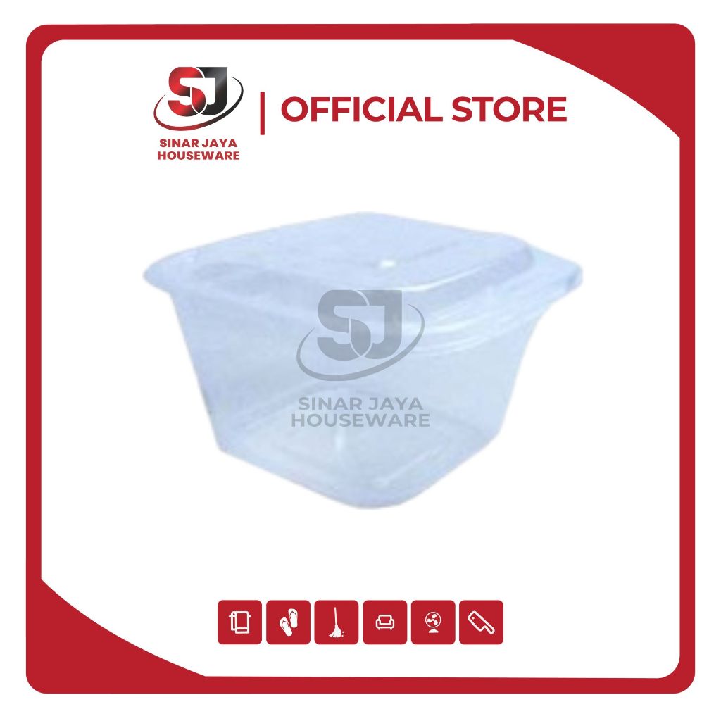TEPAK DM 500ML SQ ISI 25 / Thinwall Dm Square 500 Ml / Kotak Plastik Isi 25 Pcs / tepak makan