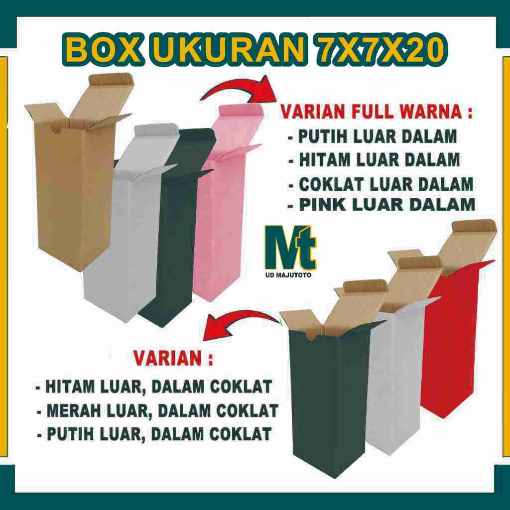 

Box 7x7x20 Cm / Box Polos / Karton Packing / Box Parfum / Box Tumbler / Box Sliplock
