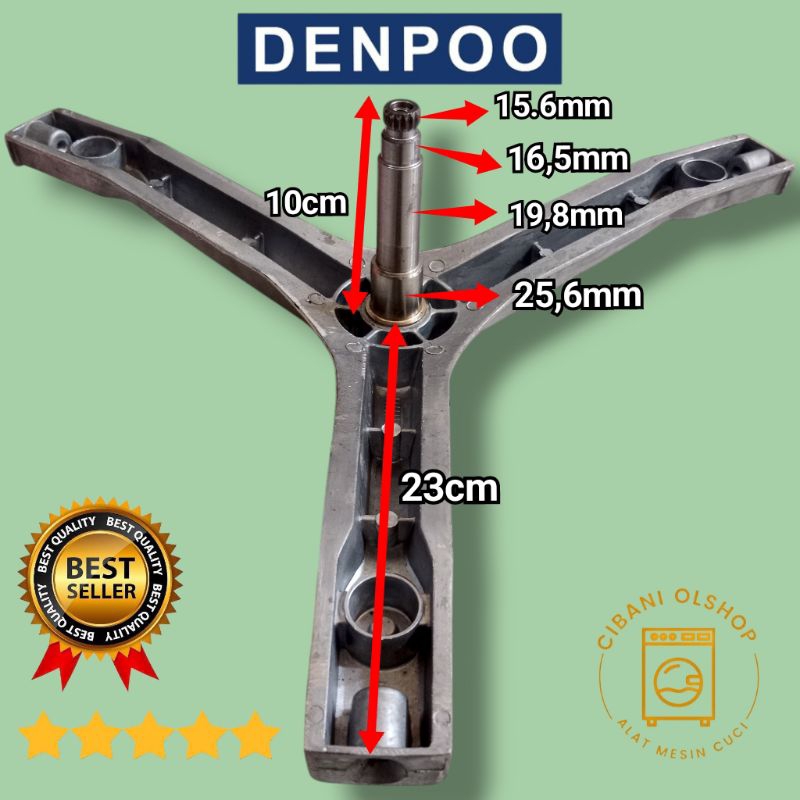 Spider Segitiga Baling Baling Mesin Cuci Denpoo DFL810G XA2QG60