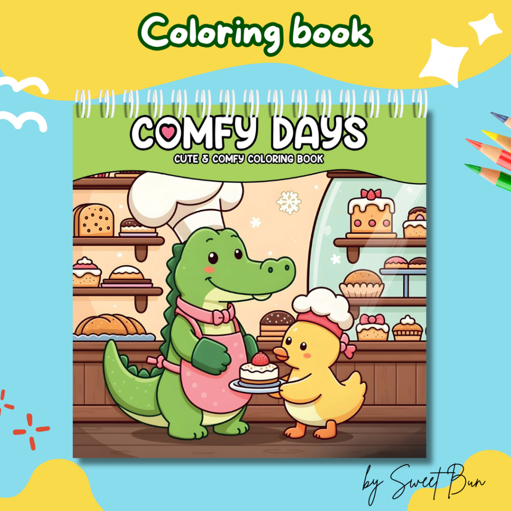 

Buku Mewarnai Anak Remaja Dewasa - Comfy Days Coloring Book