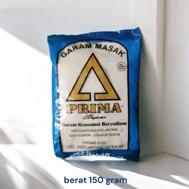 

GARAM PRIMA SUPER KEMASAN 150 GRAM / GARAM BERYODIUM / BUMBU DAPUR / GARAM MASAK / GAREM