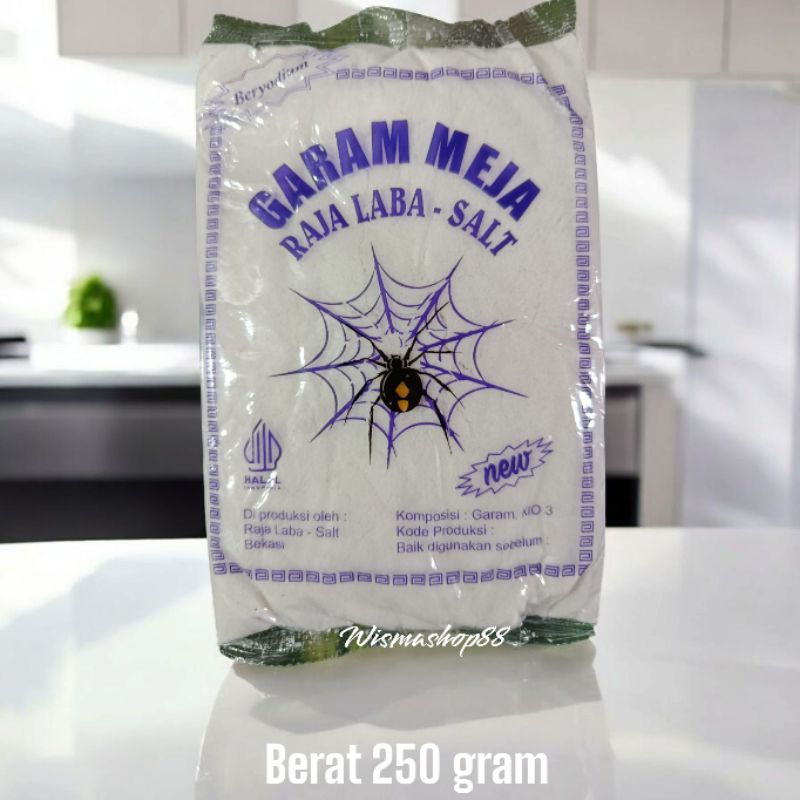 

GARAM MEJA RAJA LABA-LABA 300 GRAM / GARAM MASAK BERYODIUM / BUMBU DAPUR