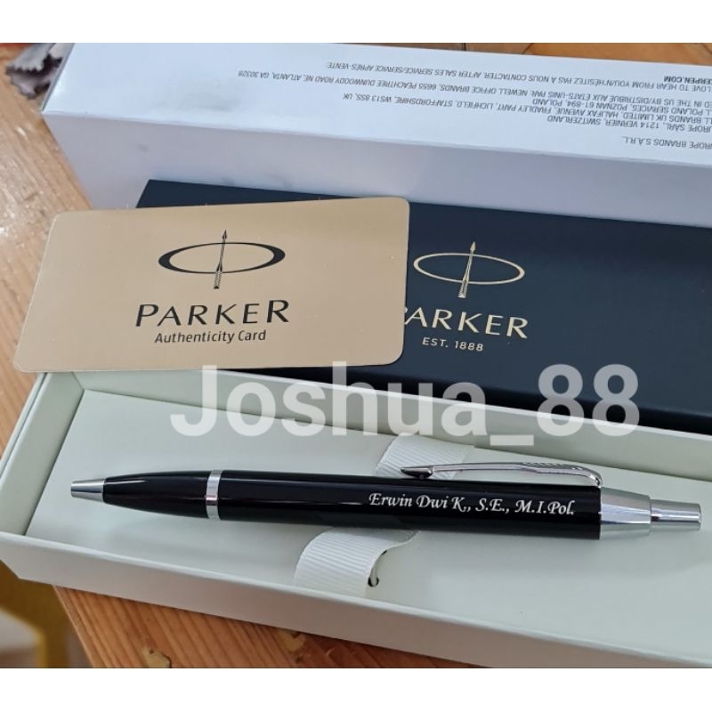 

Pulpen Parker Original Custom Ukir Nama Bisa Request Nama Logo Sendiri