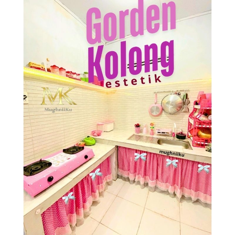 Gorden Kolong Dapur Polka Series Estetik