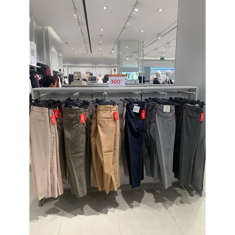 Slacks Regular Waist Ankle Pants HM-celana kerja wanita ankle pants