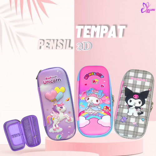 

GT Tempat Kotak Pensil Anak Perempuan Timbul 3D Tempas Set Pensil Anak Sekolah