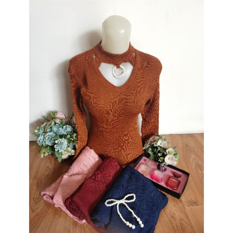 Atasan rajut wanita/atasan rajut terbaru/atasan rajut lengan panjang