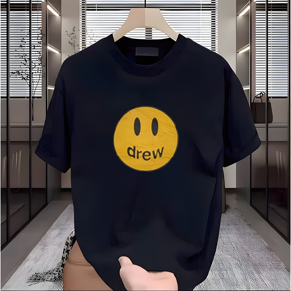 Baju kaos pria drew House EMOT SMILE |kaos import|kaos pria wanita|tshirt|kaos branded【Pria Elegan】