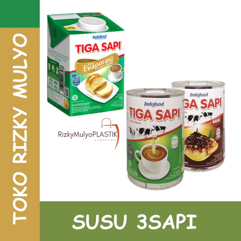 

Indofood Susu Kental Manis Tiga Sapi 490gr - SKM 3Sapi Topping / Mix / Shake / Susu coklat / Susu Evaporasi