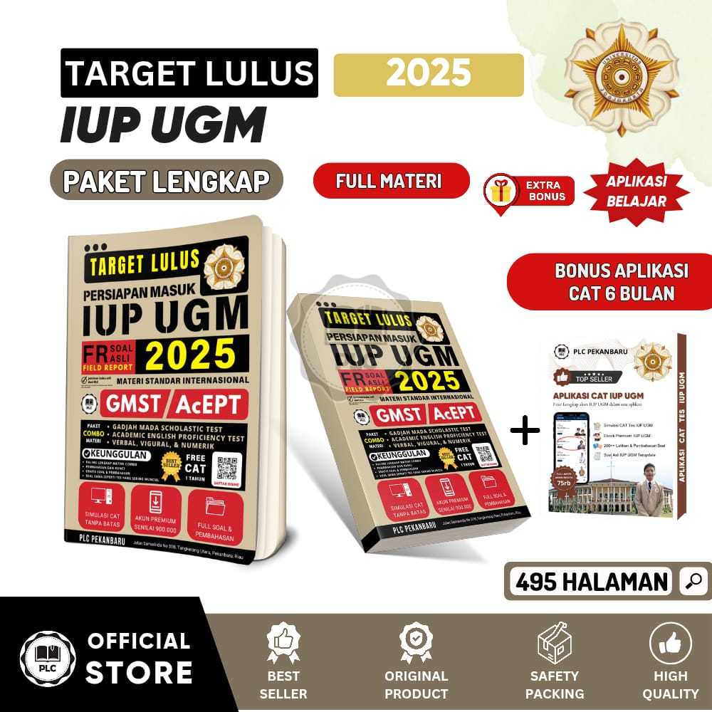 Buku Tes Iup Ugm 2025 Buku Iup Ugm Kelas Internasional Materi Gmst dan Acept 2025
