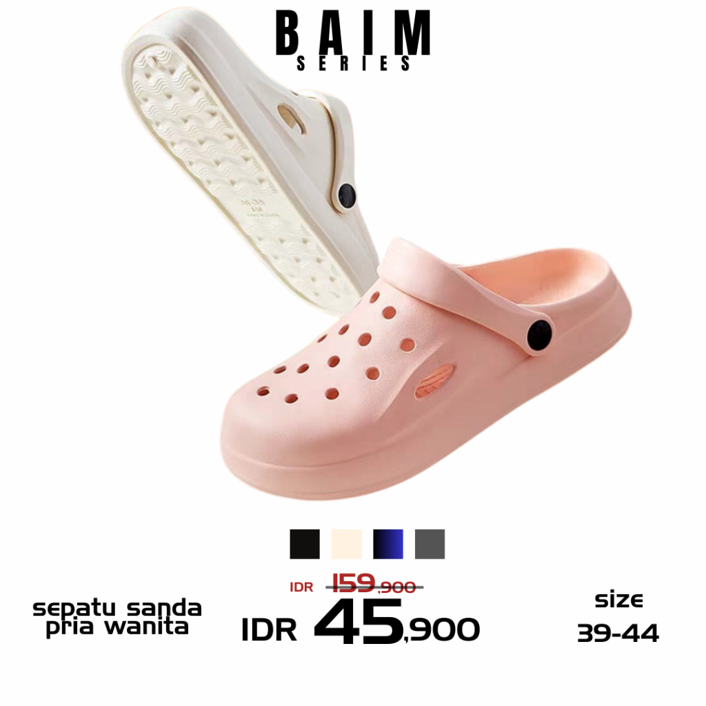 Sandal Baim Pria Karet Empuk Sandal Cros Kodok Pria Dewasa Sandal Kodok Laki Laki Jumbo Sandal Cowok