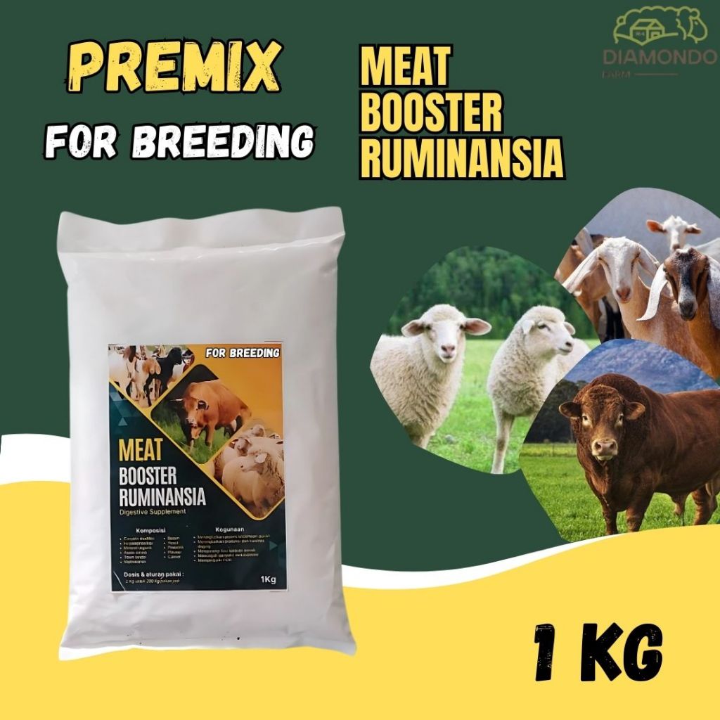 Premik Mineral Rumansia 1kg For Breeding Suplemen Vitamin Penggemukan Untuk Kambing - Premix Kambing