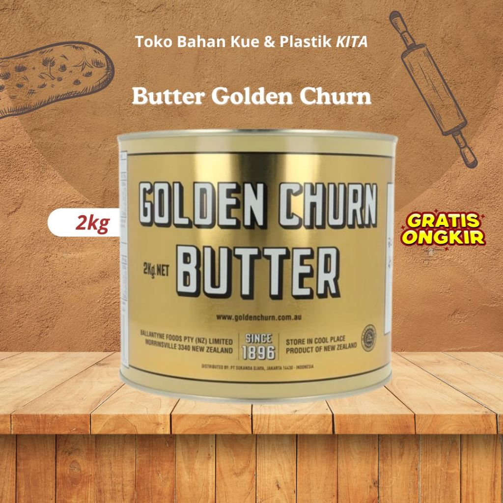 

GOLDEN CHURN BUTTER BESAR 2KG Exp Sept 2026 HALAL Import Australia