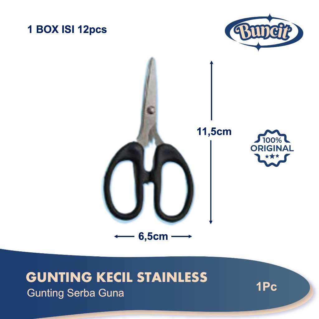 

1 Pcs Gunting Kecil Stainless Tajam | Gunting Kertas | Gunting Potong | Gunting Serba Guna