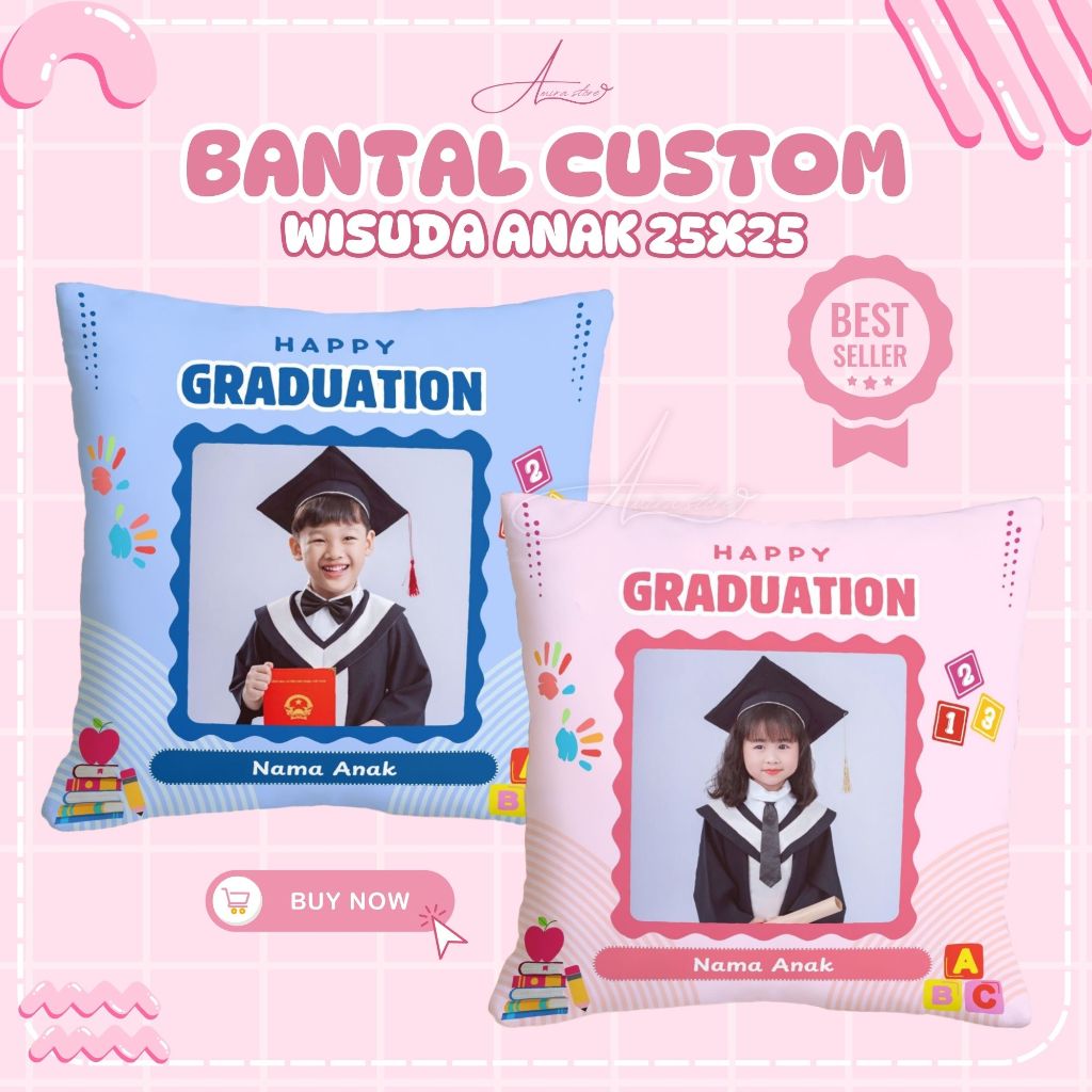 SOUVENIR BANTAL WISUDA TK / BANTAL GRADUATION / BANTAL FOTO MURAH