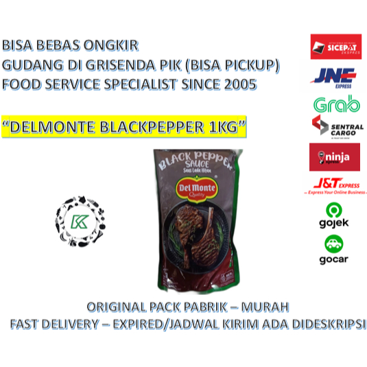 

Delmonte Blackpepper Saus Lada Hitam 1kg Refill Pouch