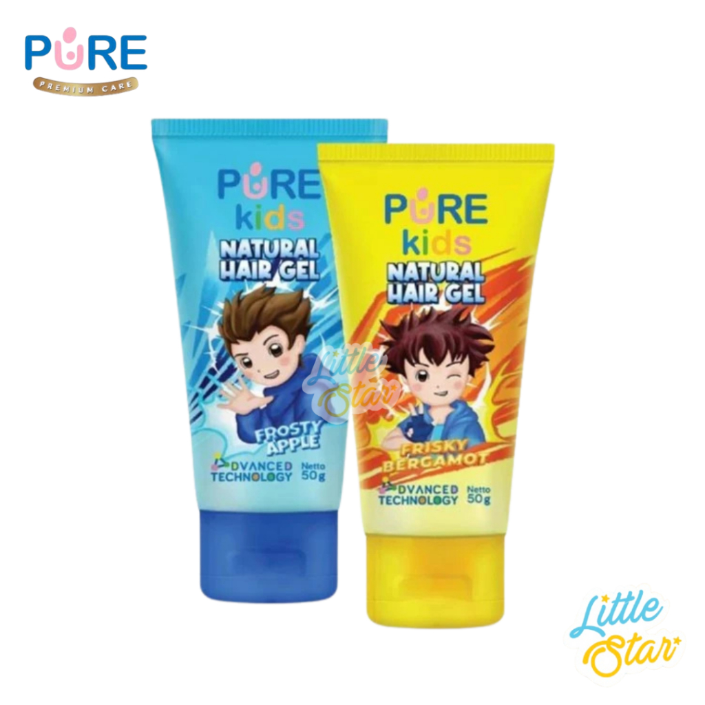 Pure Kids Natural Hair Styling Gel 50Gr Minyak Rambut Pomade Anak Tahan 5-7 Jam