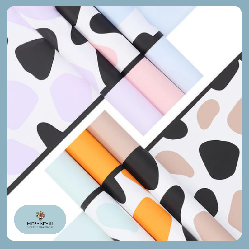 

Flower Wrapping Paper Pastel Girrafe Pattern Kertas Buket Bunga Bunga Pastel KB083