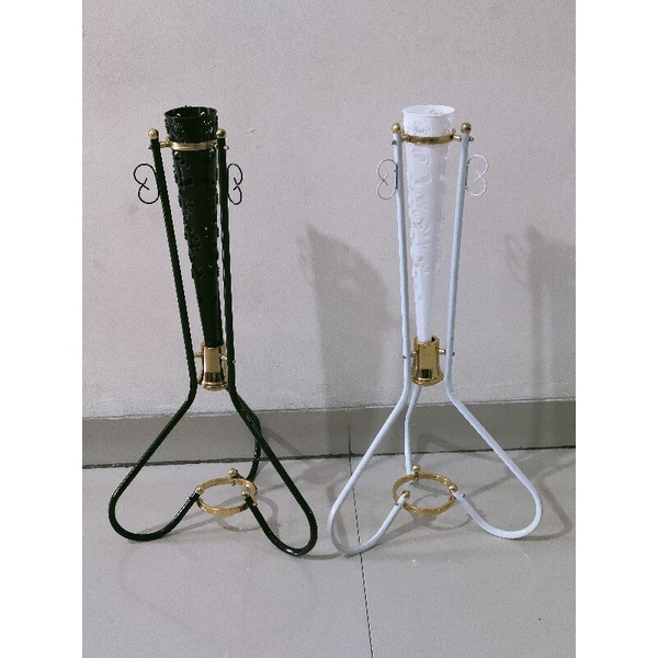 Pot standing besi import vas corong besi vas bunga sudut