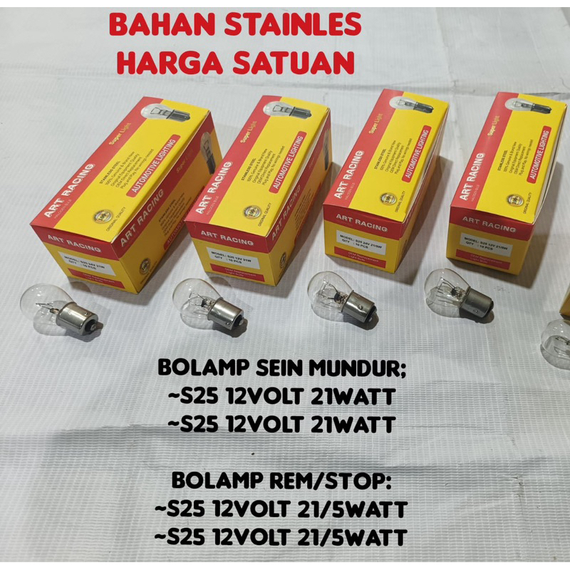 BOHLAMP LAMPU SEN SEIN MUNDUR ATRET HELLA KAKI 1 12V 21W BOLAMP LAMPU REM STOP 12V 5W KAKI 2 HELLA O