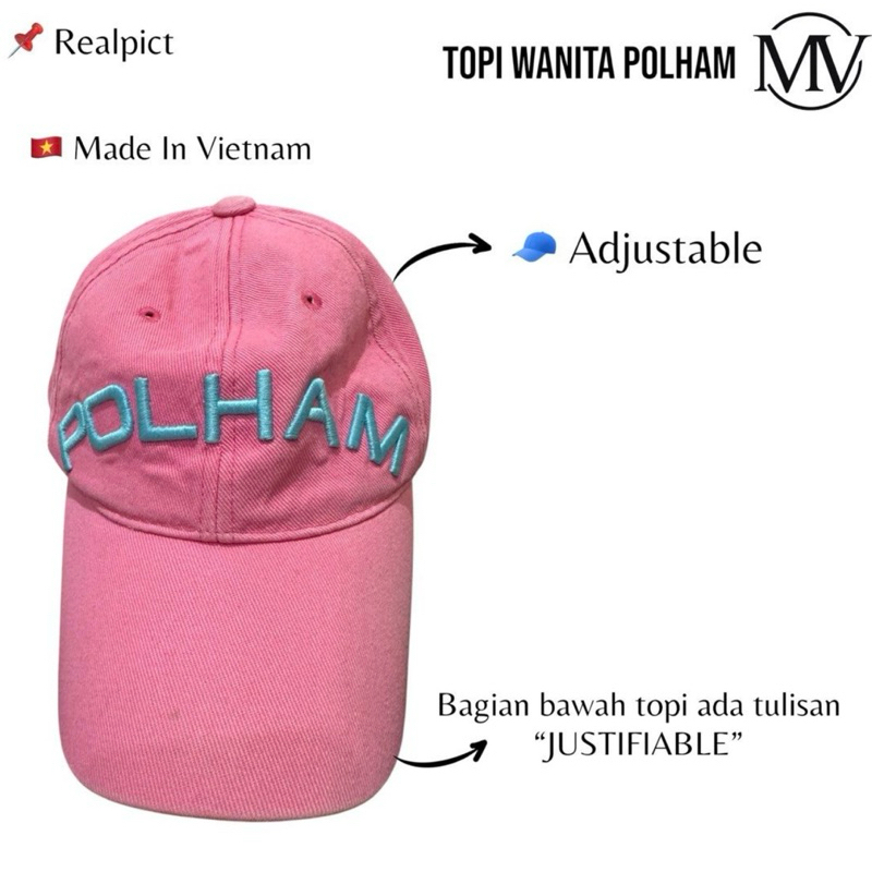 Topi Polham Pink