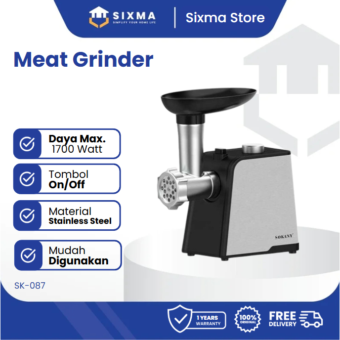 Meat Grinder Mesin Giling Daging Low Watt Multifungsi Sixma SK-087