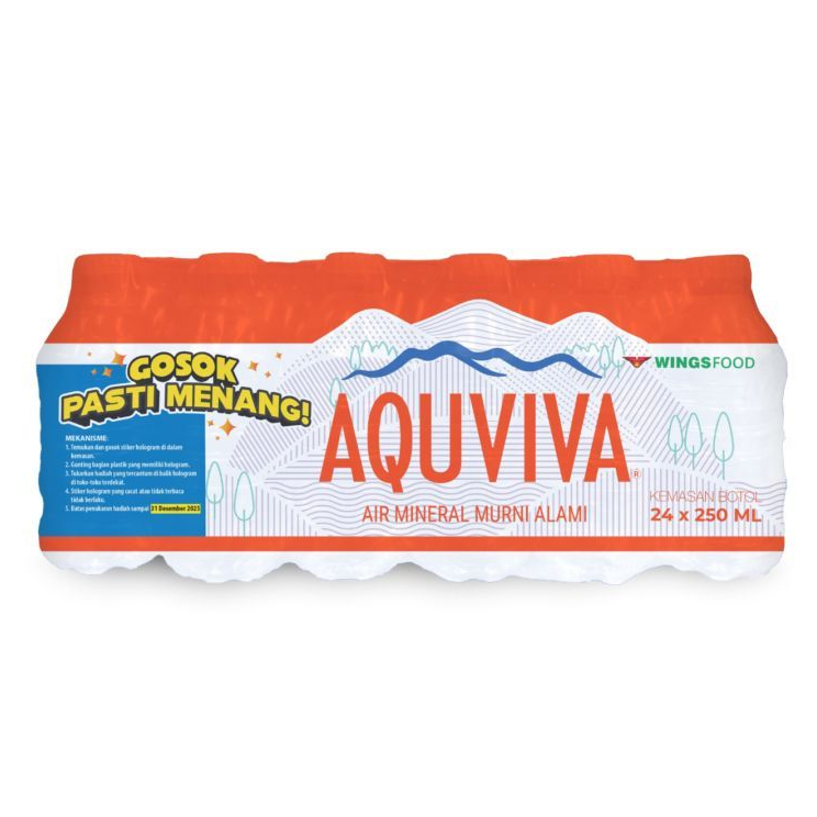 

AQUVIVA Botol unyil Mini 250ml 1 Pack isi 24