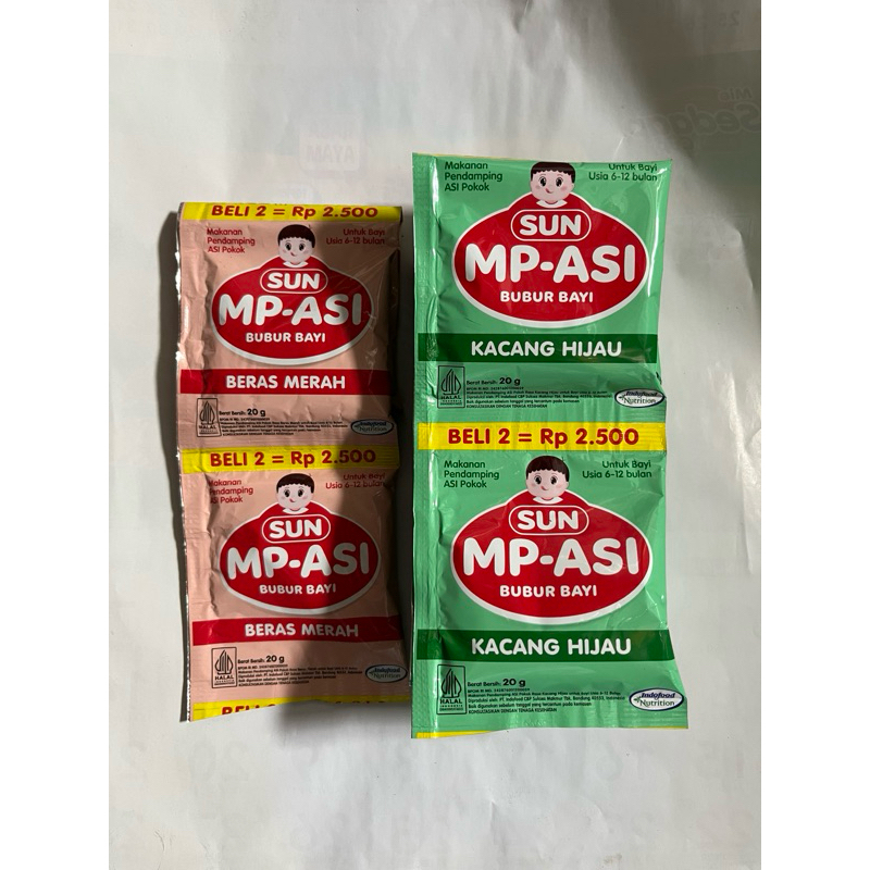 sun mp-asi bubur bayi renteng isi 12 sachet