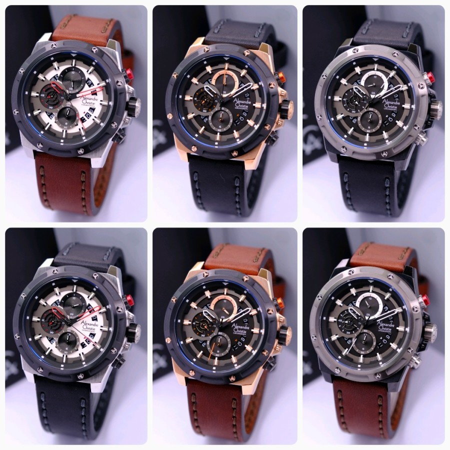jam tangan pria alexandre christie original - Alexandre Christie Pria 6506 Original - Jam Tangan AC 