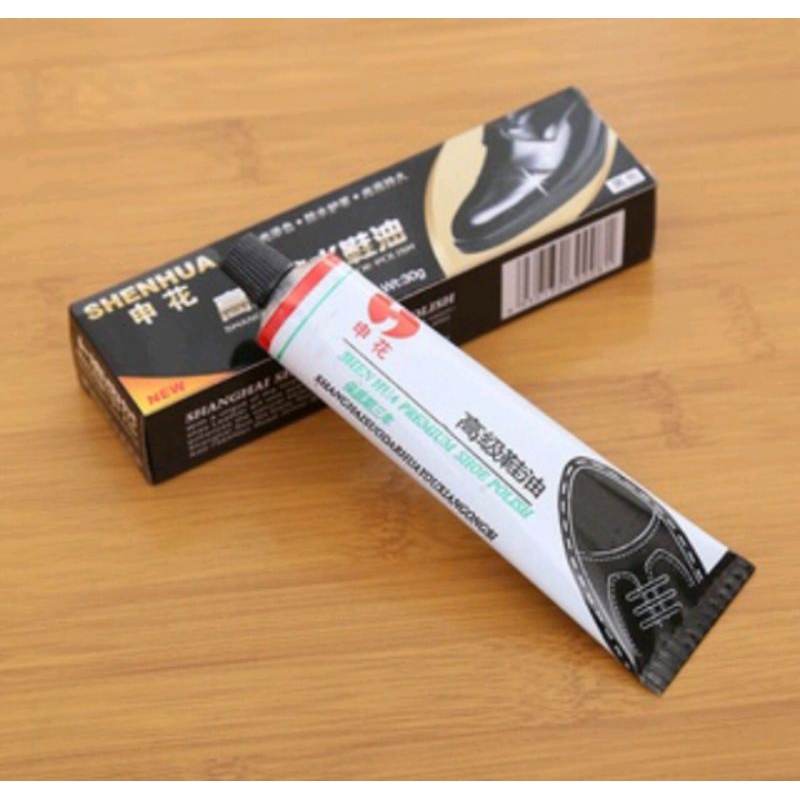 CAT SEPATU CERAH KULIT/ SEMIR HITAM