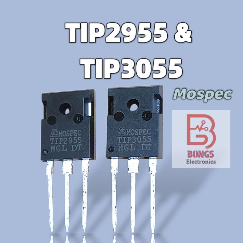 Transistor Mospec TIP 2955 & TIP 3055 /TIP2955 &TIP3055