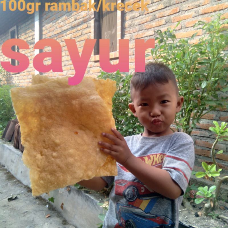 

rambak krecek sayur 100gr,kualitas super kulit sapi